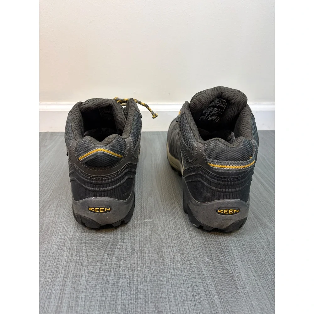 Keen Utility Lansing Mid Work Boots 9.5D Raven Gray Steel Toe EH Safety Hiking